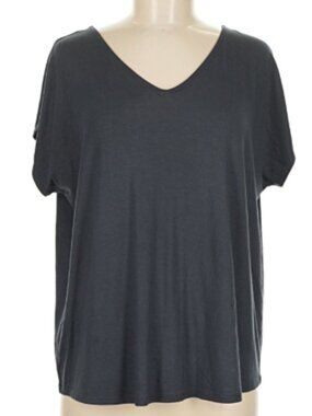 Papermoon Gray Short Sleeve V-Neck T-Shirt Size Medium NWT